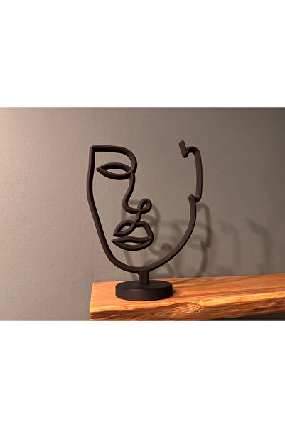 vetria Modern Soyut Yüz Biblo Dekoratif Masa Üstü Obje Minimalist Face Art He...