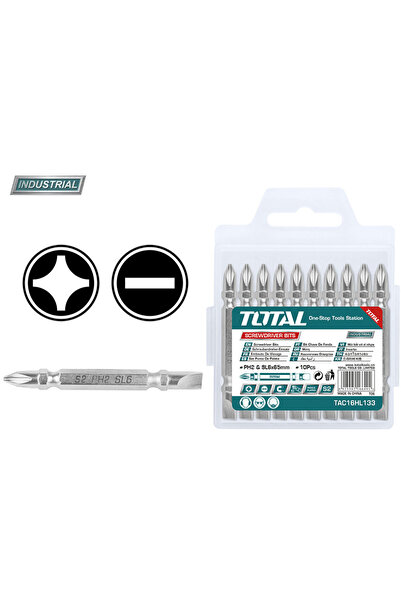 TOTAL Bit - PH2 + SL6.0*1.0, 50mm, 10 buc/set (INDUSTRIAL)