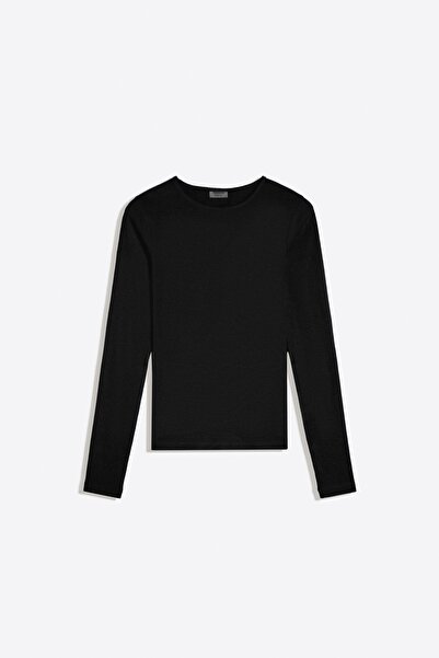 Bershka Uzun kollu bisiklet yaka tişört