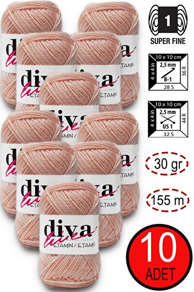 Diva İplik Diva Etamin 57 Somon (Pachet de 10 bucăți)