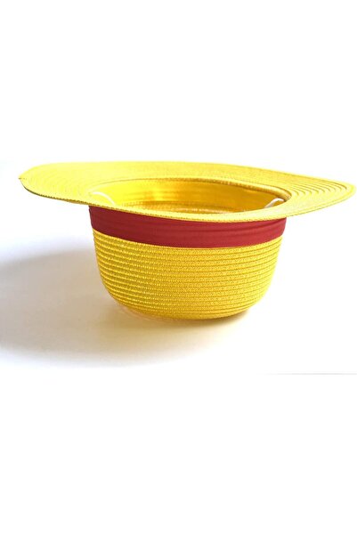 Desert Sakura Luffy Straw hat for Cosplay Straw Hat for Halloween Costume Party AnimeYellow Strawhats with String