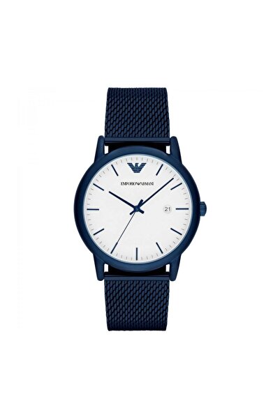 Emporio Armani Ρολόι Μπαταρίας με Μπλε Μεταλλικό Μπρασελέ - AR11025