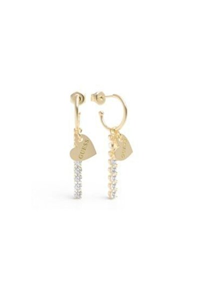 Guess Earrings Heart to Heart Hoop Earrings JUBE01079JWYGT-U