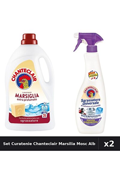 Chanteclair Set 2 Detergent și Degresant 1575ml 600ml - Marsilia, Mosc Alb