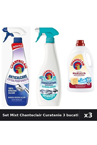 Chanteclair Set 3 Degresant și Detergent 625ml 600ml 1575ml - Extra Parfumat,...