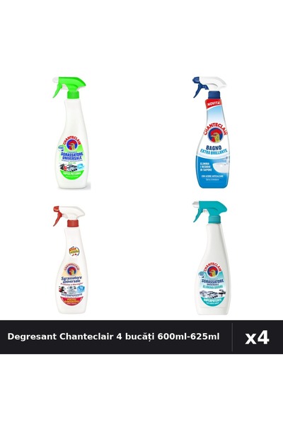 Chanteclair Set 4 Degresant Universal 600ml-625ml - Lămâie, Marsilia, Anti-Mi...