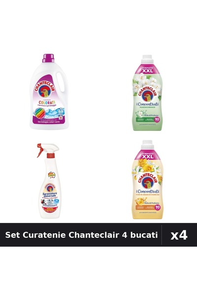 Chanteclair Set 4 Detergent și Balsam Rufe 1575ml 1800ml - Color, Mosc Alb, F...