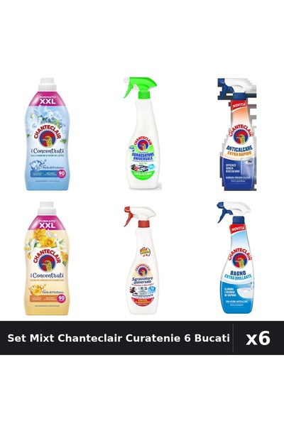 Chanteclair Set 6 Curatenie - Balsam Rufe 1800ml + Degresant Universal 600ml ...