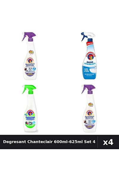 Chanteclair Set 4 Degresant Universal 600ml-625ml - Mosc Alb, Lămâie, Lavandă...