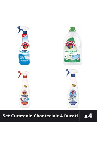 Chanteclair Set 4 Degresant și Detergent - 625ml, 1575ml, 600ml - Bicarbonat,...