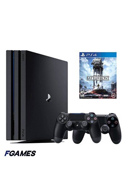 Sony Consola Playstation 4 Pro Ps4 1TB + Două controlere + Star Wars Battlefr...