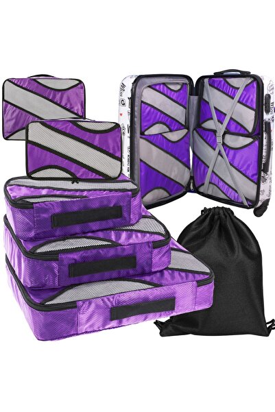 Mardil Set Organizatoare De Calatorie Pentru Lenjerie, Valiza Si Dulap, Compa...