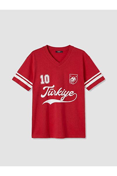 LC Waikiki XSIDE Türkiye Baskılı Oversize Kadın Tişört