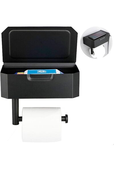 The Bros Wall Mounted Toilet Paper Holder with Shelf, SUS304 Stainless Steel ...