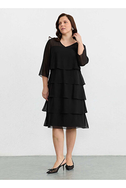 Selen Siyah Kadın Elbise 26YSL7829