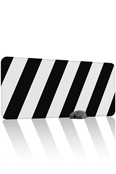 mousepad bastir Black White 90X40 XXL Fan Gaming Player Mouse Pad Non-Slip Ba...