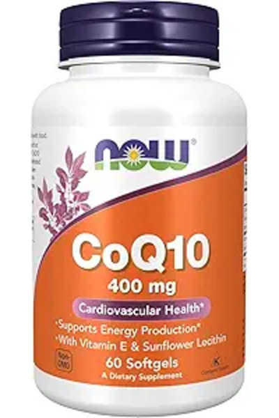 Now COQ10 400MG+VIT E+SUNFLOWER LECITHIN 60'S #1983