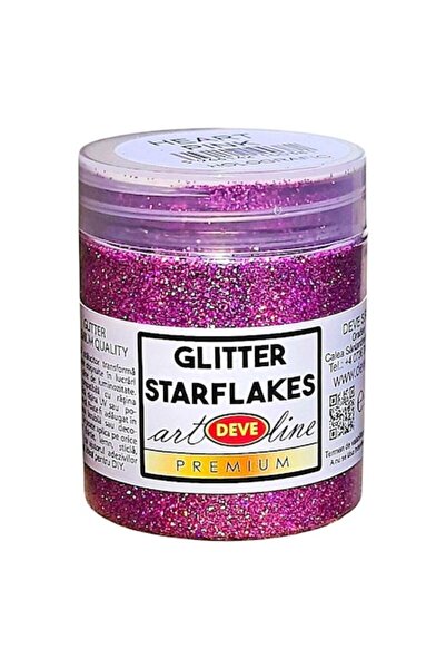 Deve Pigment glitter starflakes Holografic, art line DEVE, 50gr, sclipici roz...