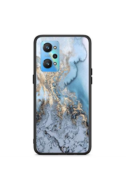 Other Realme Gt Neo 2 Marble Gold Design Black Glossy Θήκη