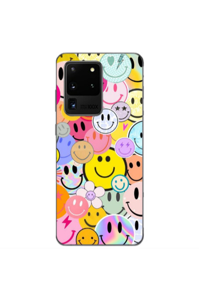 Other Samsung S20 Ultra Smiley Stickers Transparent Silicone TPU Θήκη