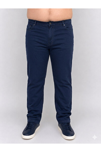 Ramon Miele Plus Size Tencel Men's Trousers