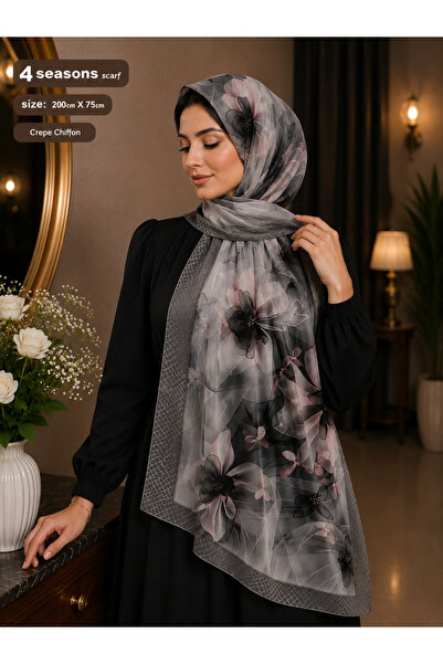 4seasons scarf Crepe Chiffon Veil