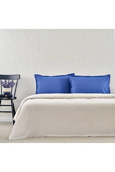 KÜBRAHOME'S Plain Viscose Double Multi-Purpose Pique Set Blue