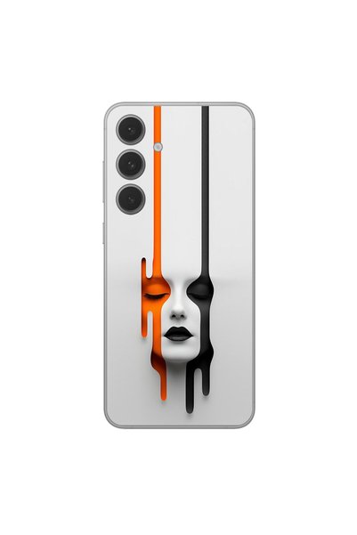 PPKin Samsung Galaxy S25 Fe Compatible Aesthetic Face 1 Design Transparent Case