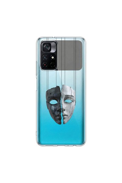 PPKin Poco M4 Pro Compatible Aesthetic Face 7 Design Transparent Case