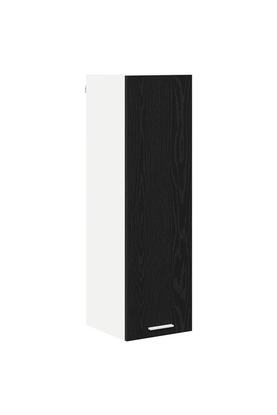 vidaxl Hanging cabinet Black Oak 30 x 31 x 100 cm Composite wood