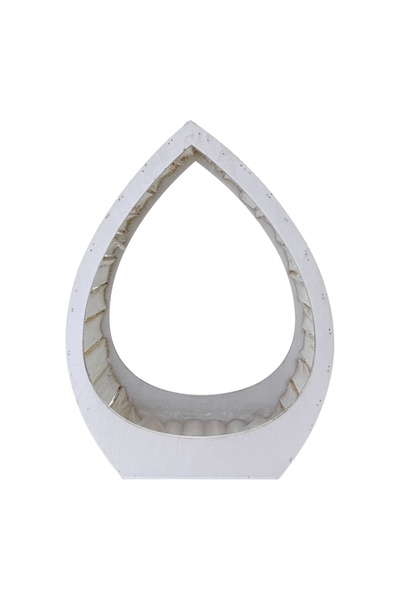 AFO White Droplet Bark Basket 40cm