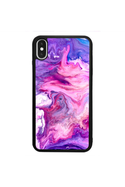 Other Apple iPhone Xs Max Marble art Black Glossy Θήκη