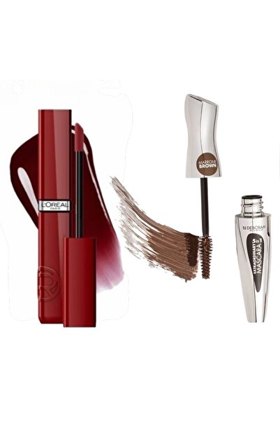 Deborah 5in1 Extraordinary Brown Mascara + Liquid Glossy Lipstick - 550 Noir ...