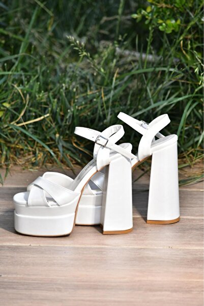 MAHİDEVRAN Bridal Shoes Double Layer Platform 16 cm