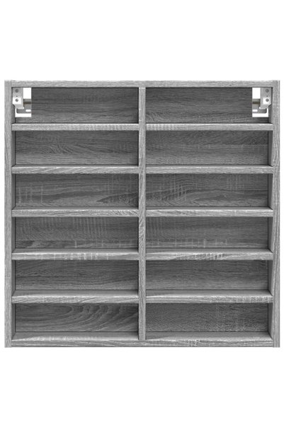 vidaxl Dulap cu vitrină, sonoma gri, 60x8,5x58 cm, lemn prelucrat