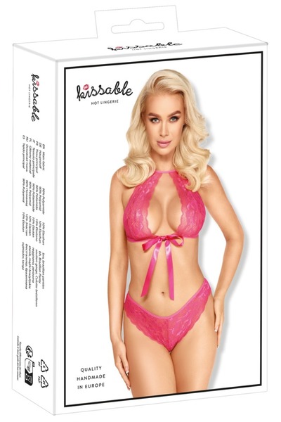 kissable Γυναικεία Εσώρουχα – Σετ Σουτιέν ροζ L/XL L/XL – Κατασκευασμένο εξ ο...
