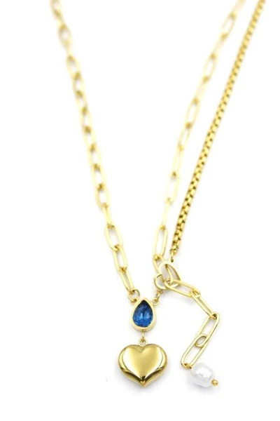 Marsilyan Nvdn- Ieg - Heart Necklace - Gold Iegrs-Nvdn1