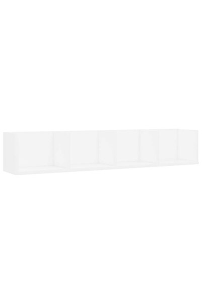 vidaxl Raft de perete pentru CD-uri, alb, 100 x 18 x 18 cm