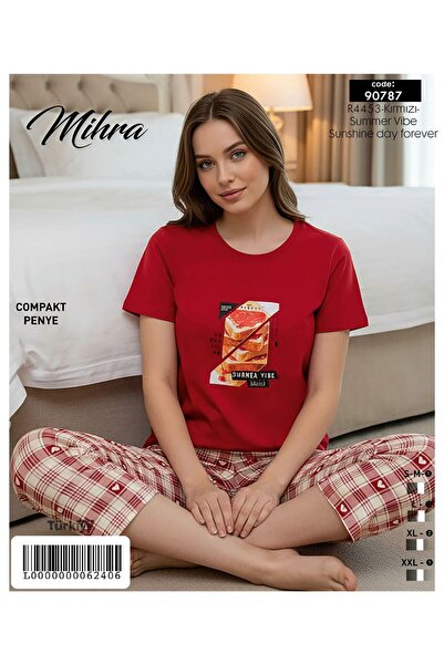 Mihra Yeni Sezon Compact Penye Kapri Pijama Takımı