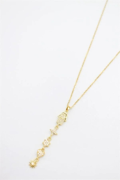 Marsilyan Nvdn- Ieg - Luck Y Necklace - Gold Iegrs-Nvdn1