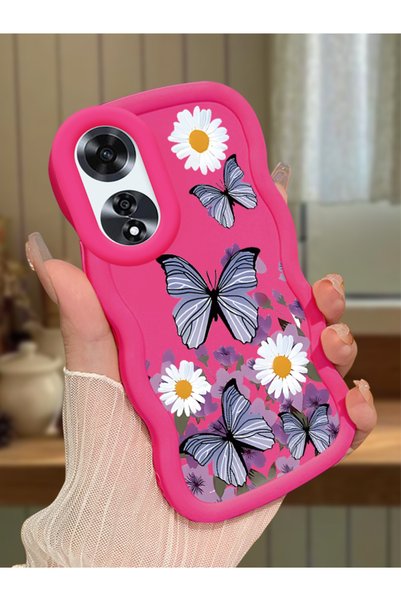 Hontinga Oppo A60 Compatible Case Camera Protector Red Silicone Couple Phone ...