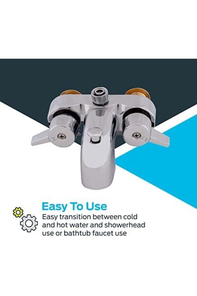 Yıldızan Terra Organik Ez-Flo 11129 Add-On Shower Diverter Bathcock Polished ...