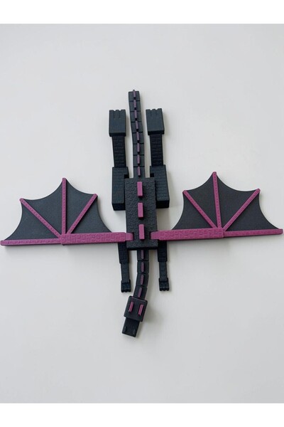 3D Dükkanı Minecraft Ender Dragon Figürü 23 cm Ejderha Tüm Eklemleri Hareketl...