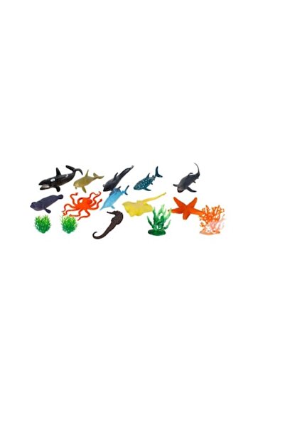 OEM Set de figurine cu animale marine, 15 piese, Plastic, 3 ani, 20x4x30cm