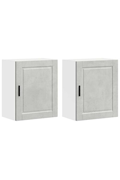 vidaxl Kitchen cabinets 2 pcs "Porto" Concrete gray engineered wood