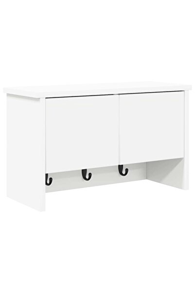 vidaxl Wall-mounted coat rack with door White 50 x 20 x 30 cm