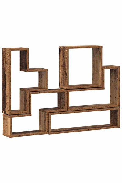 vidaxl Cubo de perete cu raft Lemn vechi 96 x 12 x 64 cm Lemn compozit