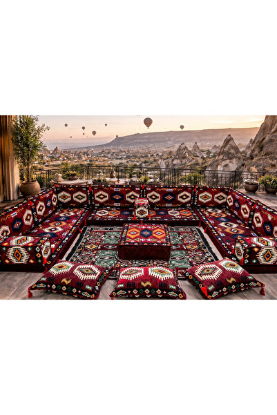 uğurlu şark köşesi Uğurlu Şark Köşe Takımı (Heybe ve Duvar kilim hediyeli)