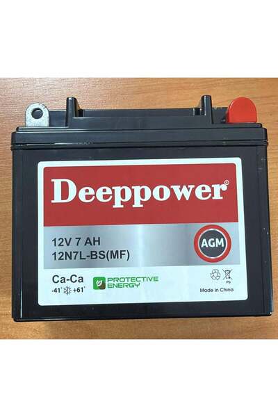 DEEPPOWER 12 VOLT 7 AMPER MOTOSİKLET AKÜSÜ-ÖLÇÜLER 114*71*131 mm. - 2,3 kg 12...