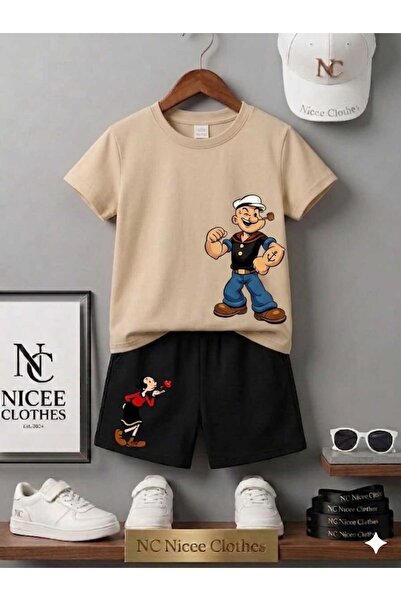 NC Nicee Clothes LETNJA DEČJA MAJICA I KRATKE PANTALONE UNISEKS (SAFİNAZ BASI...